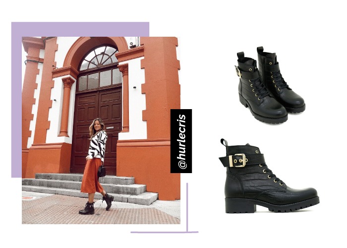 zapatos instagram social looks botas militares negras hurlecris